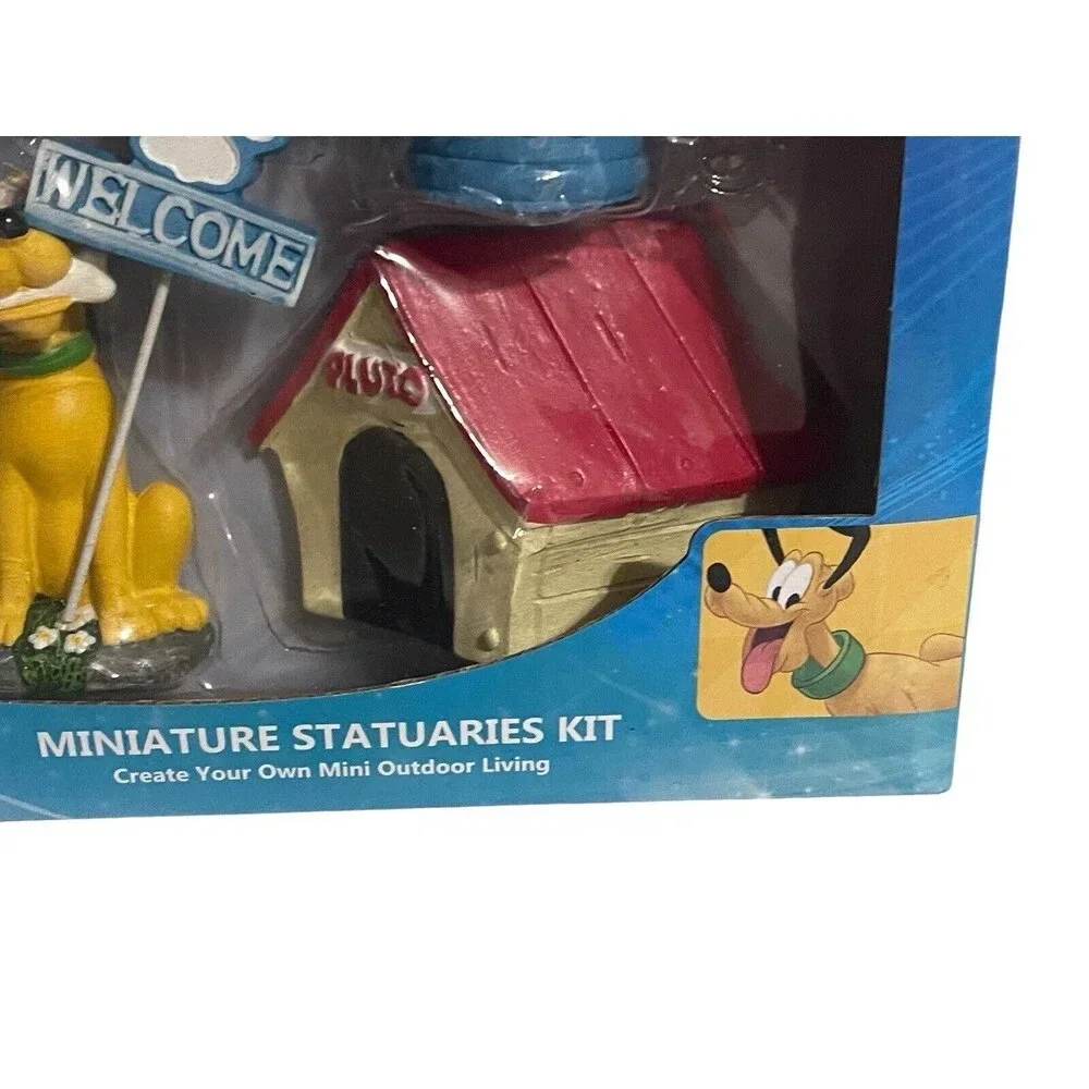 Disney's Mickey Mouse Pluto's Mini Garden Statuette Set,Yard Garden Planter Lawn